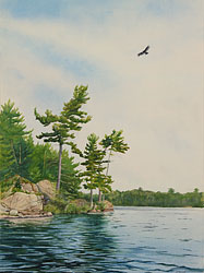 Watercolor painting O Canada #2