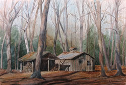 Watercolor painting Sugar Shack