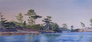 watercolour Stoney Lake Morning