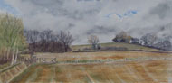 watercolour english countryside