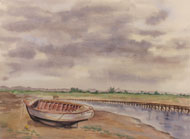 watercolour Fishing Boat